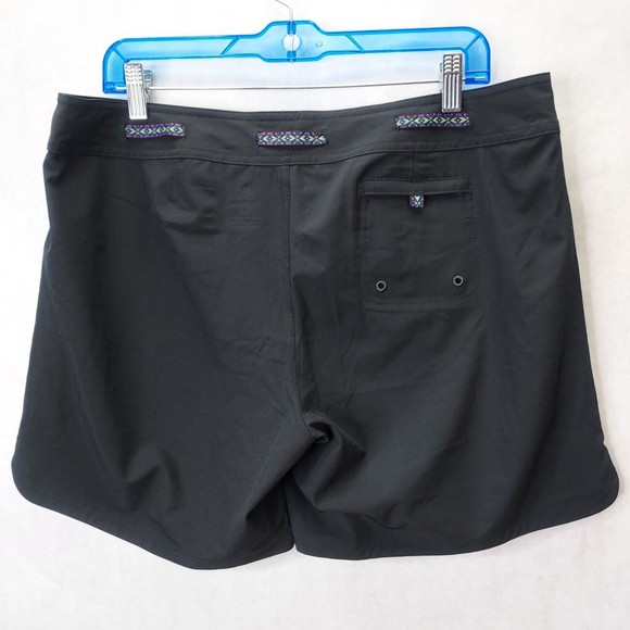 prAna Silvana Boardshorts Black Drawstring Performance Swim - Picture 5 of 16